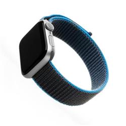 Nylonový řemínek FIXED Nylon Strap pro Apple Watch 38/40/41 mm, šedomodrý