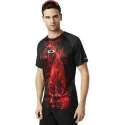 OAKLEY MTB SS TECH TEE FLAMES, vel.L - MTB dres