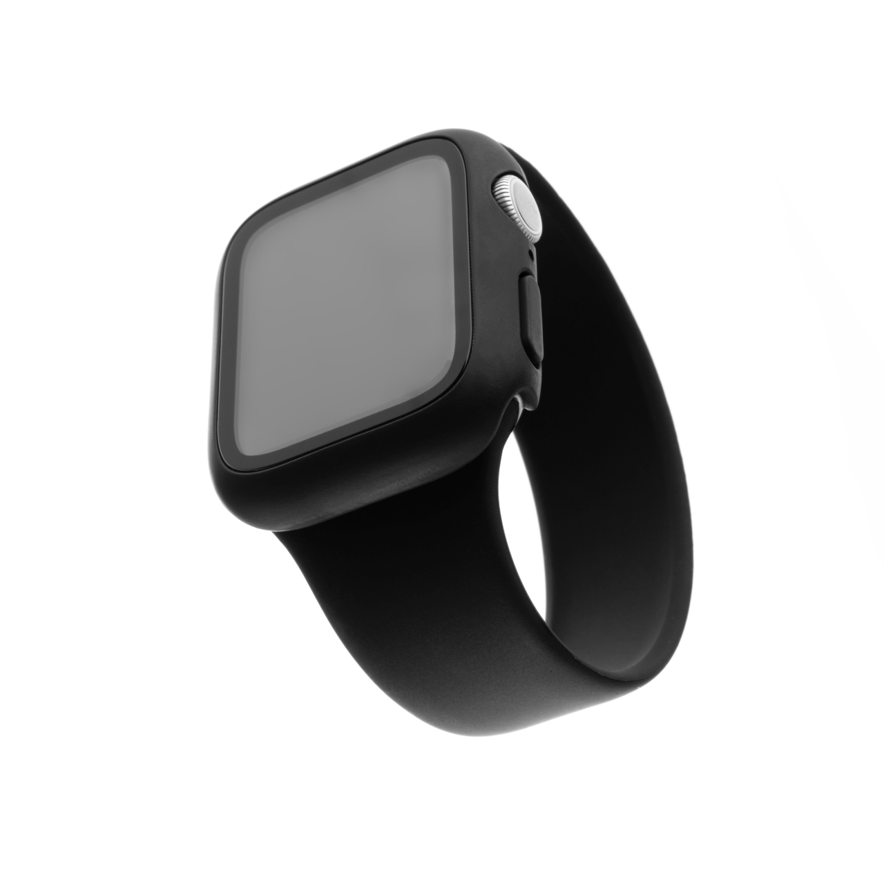 Ochranné pouzdro FIXED Pure+ s temperovaným sklem pro Apple Watch 44mm, černé
