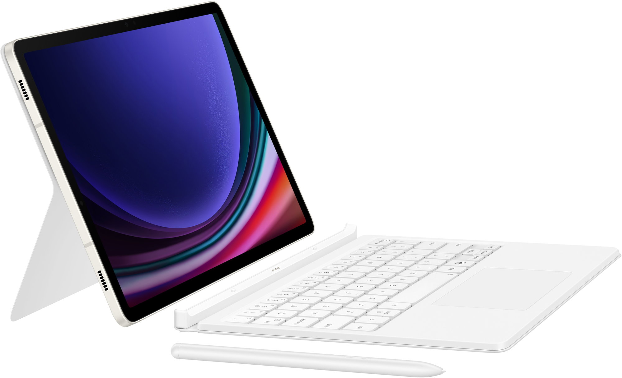 Ochranné puzdro Samsung s klávesnicou pre Tab S9/S9 FE/S10 FE/S10 Lite – biele