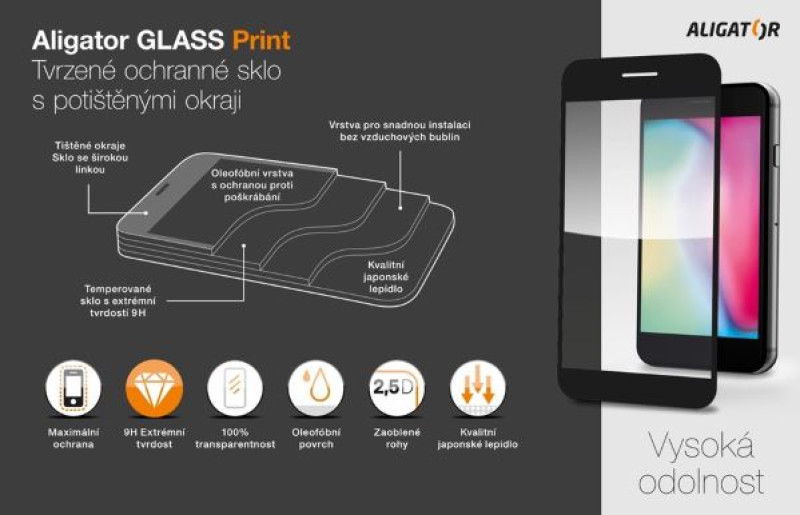 Ochranné tvrdené sklo ALIGATOR PRINT Samsung A42, 5G GLP0115