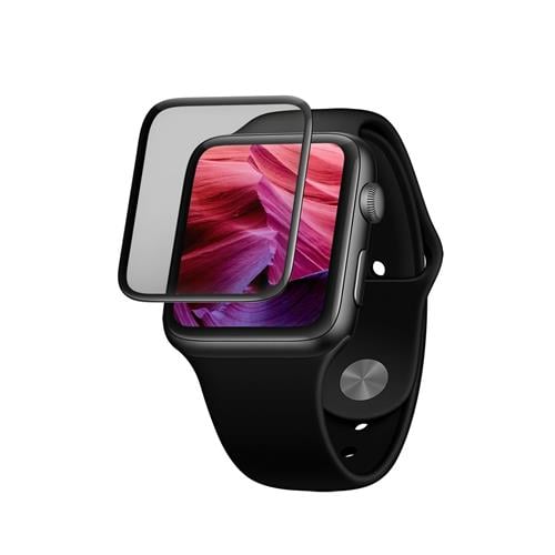 Ochranné tvrdené sklo FIXED 3D Full-Cover pre Apple Watch Series 7 41 mm s aplikátorom, čierne