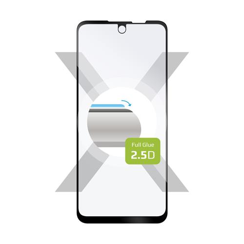 Ochranné tvrdené sklo FIXED Full-Cover pre Motorola Moto G31, lepiace cez celý displej, čierne