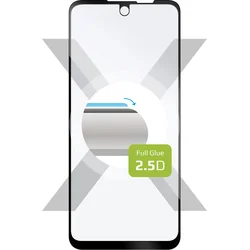 Ochranné tvrdené sklo FIXED Full-Cover pre Motorola Moto G31, lepiace cez celý displej, čierne