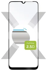 Ochranné tvrdené sklo FIXED Full-Cover pre Samsung Galaxy A22 5G, lepenie cez celý displej, čierne FIXGFA-671-BK