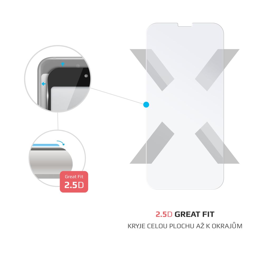 Ochranné tvrdené sklo FIXED pre Apple iPhone 15 Pro, číre