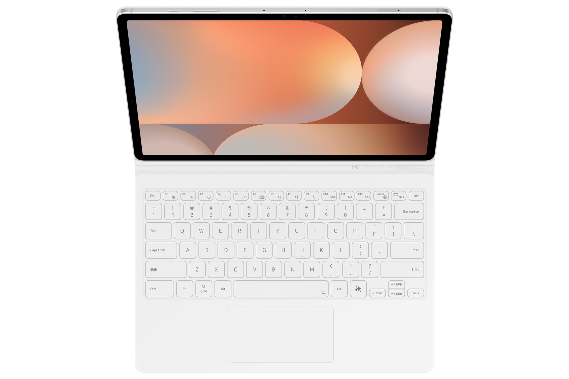Ochranný kryt Samsung s klávesnicou a touchpadom pre Tab S10+/S9+/S9 FE+ biely