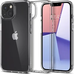 Ochranný kryt Spigen Crystal Hybrid pro iPhone 13 transparentní