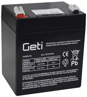 Olovená batéria Geti 12V 5,0Ah