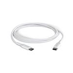 Opletený kábel PD Epico 1,2 m z USB-C na USB-C - biely