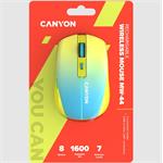 Optická bezdrôtová myš CANYON MW-44 žlto-modrý gradient