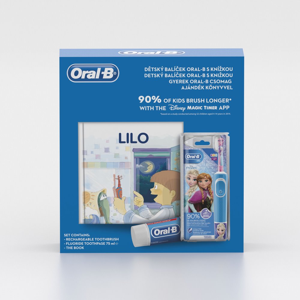 Oral-B Vitality Kids D100 Frozen + Zub. Pasta + Knížka CZ | TSBOHEMIA.CZ