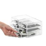 Organizér na šperky Compactor – 6 zásuvek, čirý plast