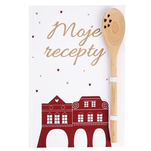 Orion Kniha na recepty+vařečka DOMKY, zlatá 
