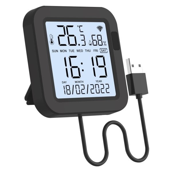 Ovládač IMMAX NEO LITE SMART IR so senzormi teploty a vlhkosti, s LCD displejom, Wi-Fi a TUYA