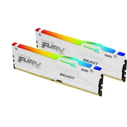 Pamäť Kingston FURY™ Beast DDR5 RGB 32GB 5600MHz, AMD EXPO, biela (sada 2x 16GB)