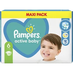 Pampers Active detské plienky veľkosť 6, 13kg-18kg, 44ks