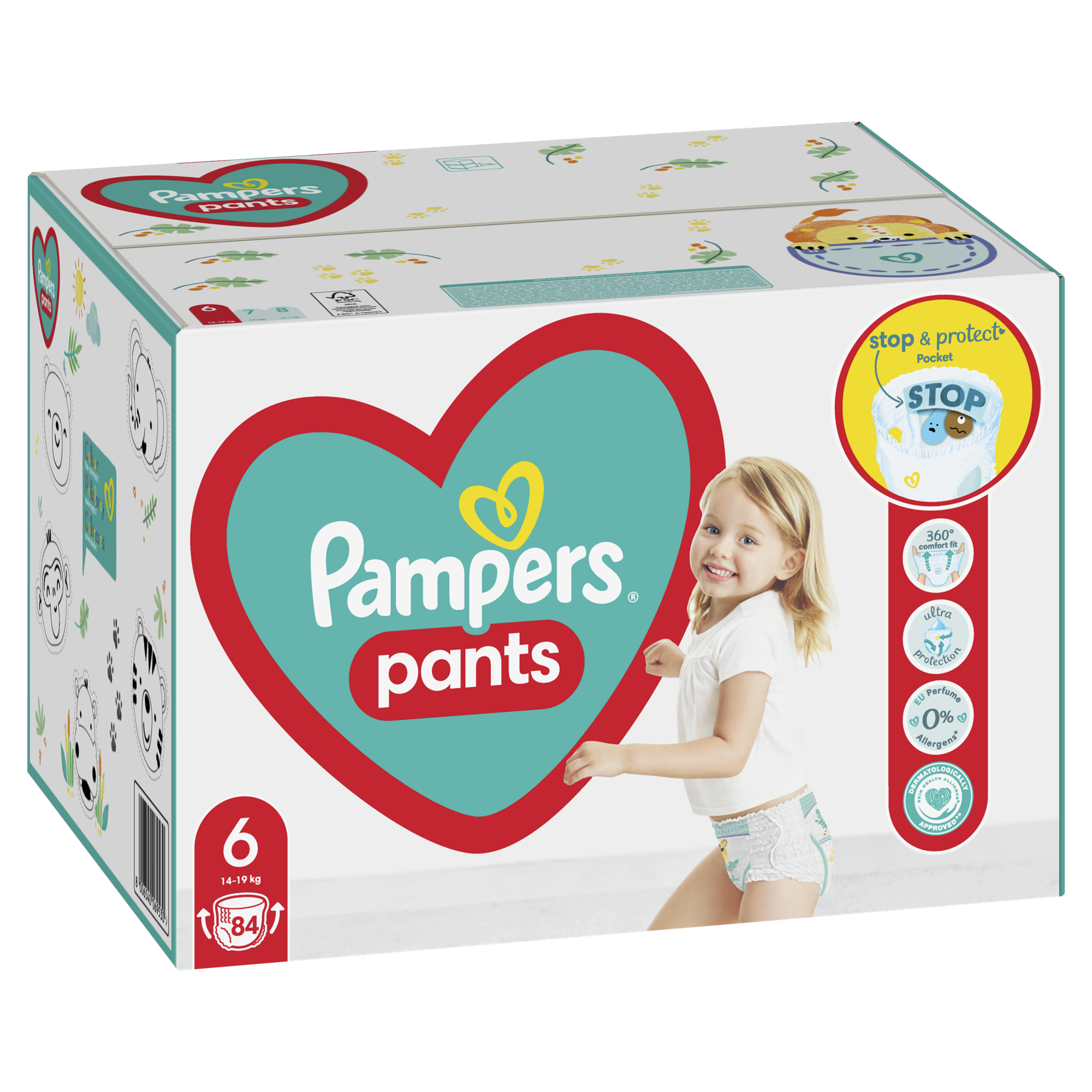 Pampers Pants Plenkové Kalhotky Velikost 6, 84ks, 14kg-19kg