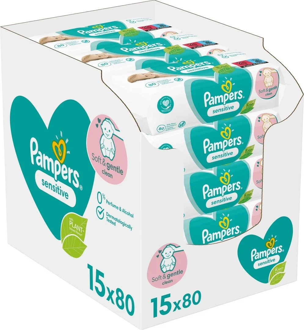 Pampers ubrousky Sensitive 15x80ks