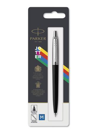 PARKER Guľôčkové pero "Royal Jotter Originals", modré, 0,7 mm, strieborný klip, čierne telo pera 70105