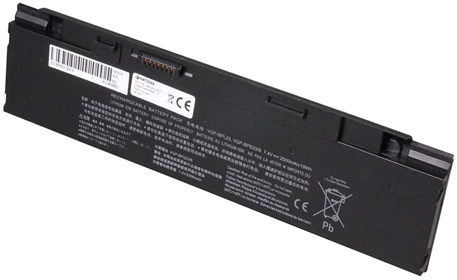 Patón PT2434 - SONY Vaio VGP-BPL 2500mAh Li-Ion 7,4V