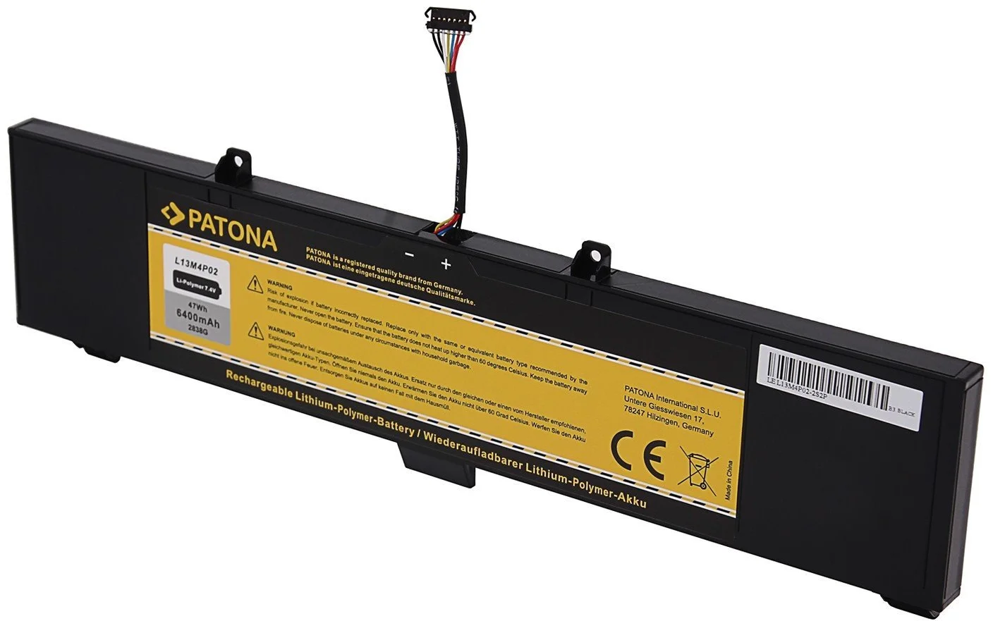 Patón PT2838 - LENOVO Y50-70 6400mAh Li-Pol 7,4V