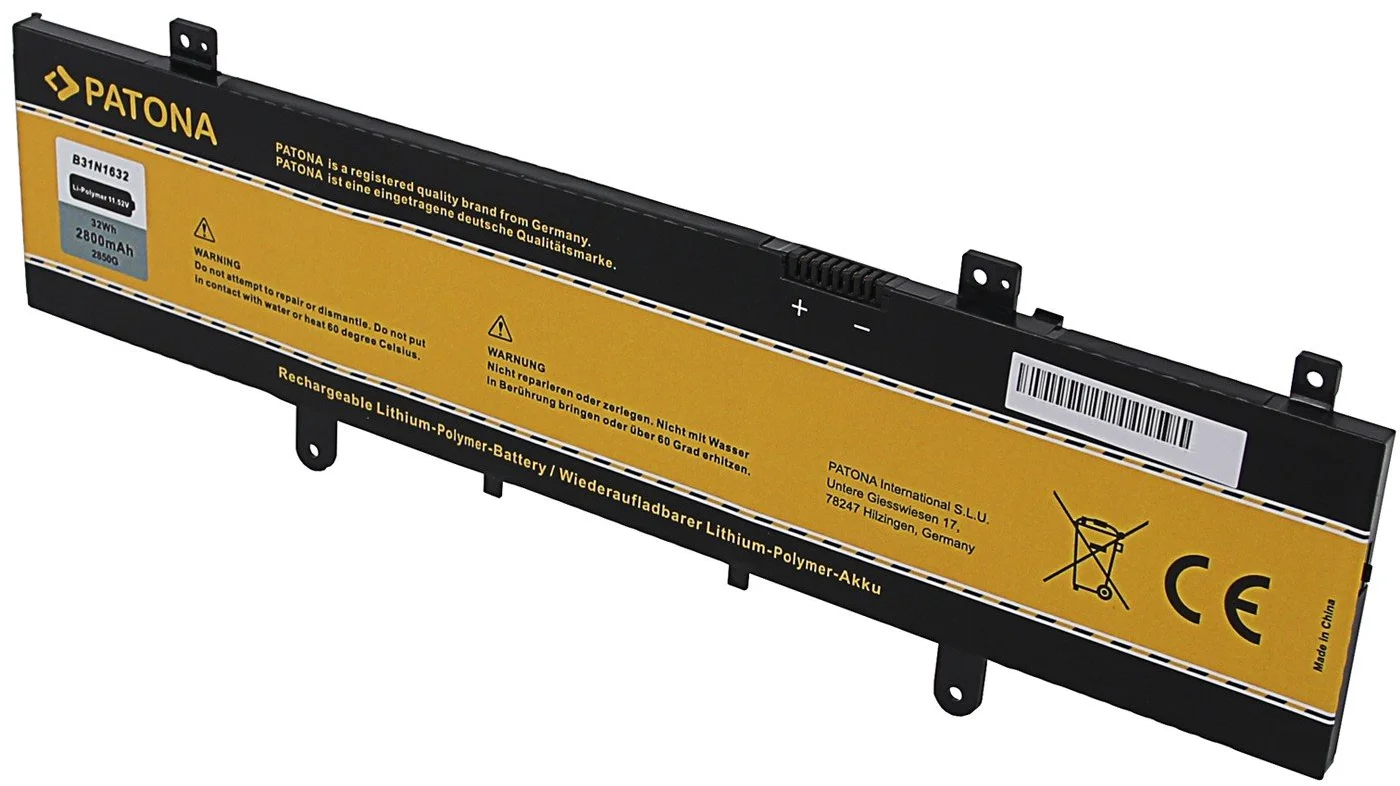 Patón PT2850 - Asus VivoBook 14 X405 2800mAh Li-Pol 11,52V B31N1632