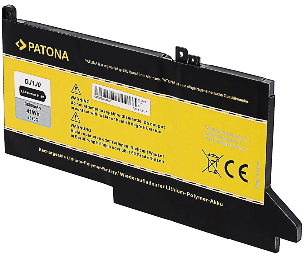 PATONA batéria pre ntb DELL Latitude 12 3600mAh Li-Pol 11,4V PGFX4
