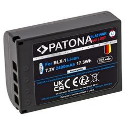 PATONA baterie pro foto Olympus BLX-1 2400mAh Li-Ion Platinum USB-C nabíjení