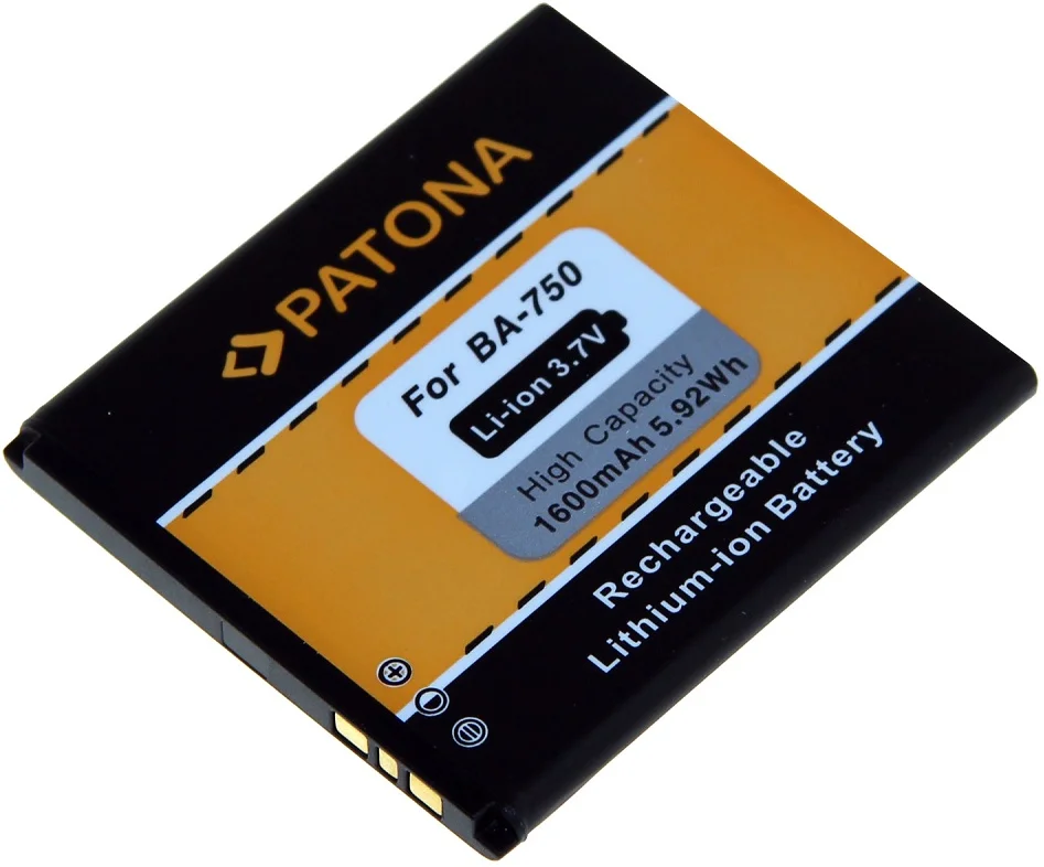 PATONA baterie pro mobilní telefon Sony Ericsson BA750 1600mAh 3,7V Li-Ion
