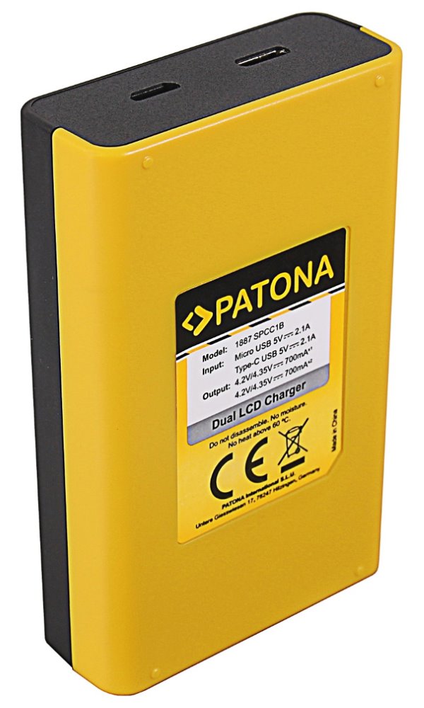 PATONA nabíječka pro digitální kameru Dual GoPro MAX s LCD + 2x aku 1400mAh Premium