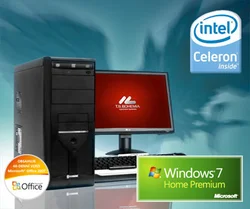 PC BARBONE W FENIX - Intel Celeron DC E3300/1GB/250GB/DVDRW/Windows 7 Home Premium