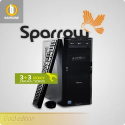 PC BARBONE W SPARROW Gold - Intel Core i3 3245/4GB/500GB/Intel HD 4000/DVDRW/Windows 8 PRO