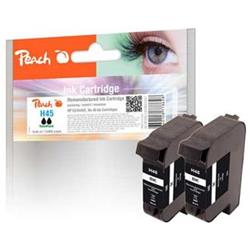 Peach Twin Pack černá, kompatibilní s HP 51645A, No. 45 313027 - Cartridge inkoustové