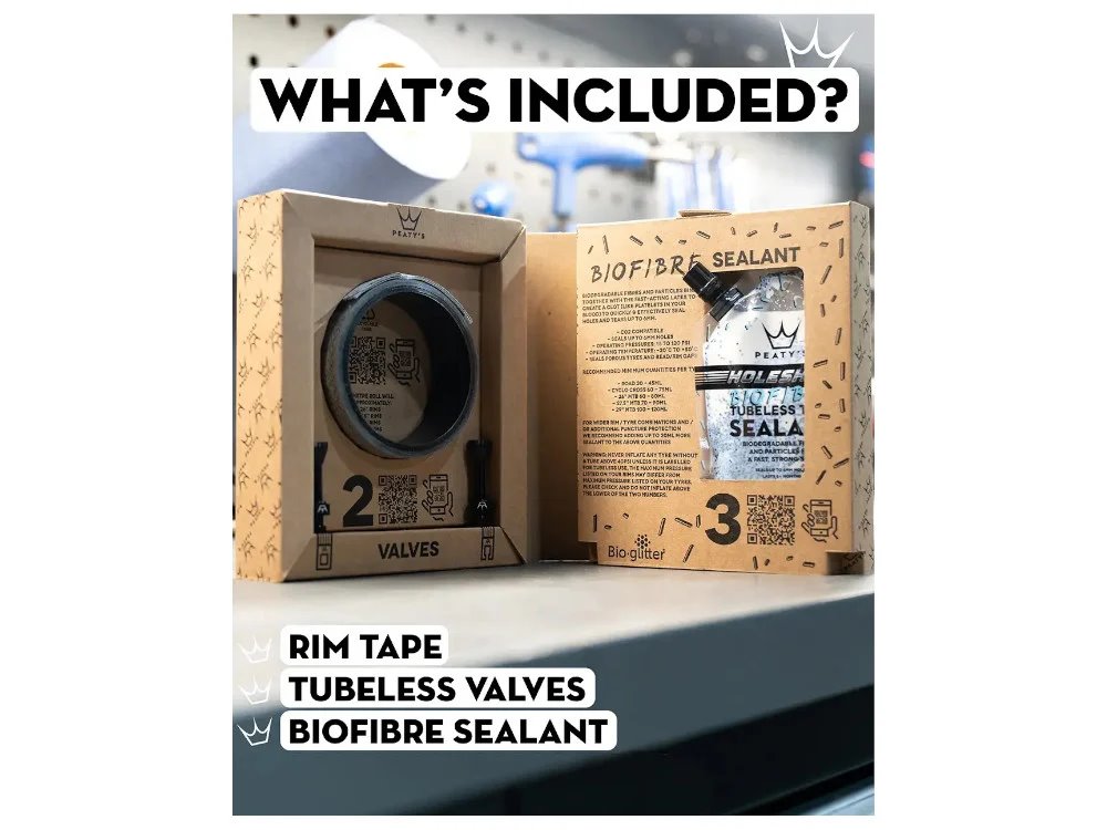 PEATY'S HOLESHOT BEZDUŠOVÝ KONVERZNÍ KIT 23 MM (ROAD / GRAVEL)