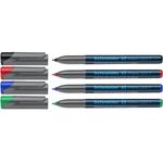 Permanentný popisovač SCHNEIDER "Maxx 222 F", 4 farby, 0,7 mm, OHP