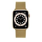 Pevný remienok Mesh Remienok zo sieťoviny z nehrdzavejúcej ocele pre Apple Watch 42/44/45 mm, zlatý