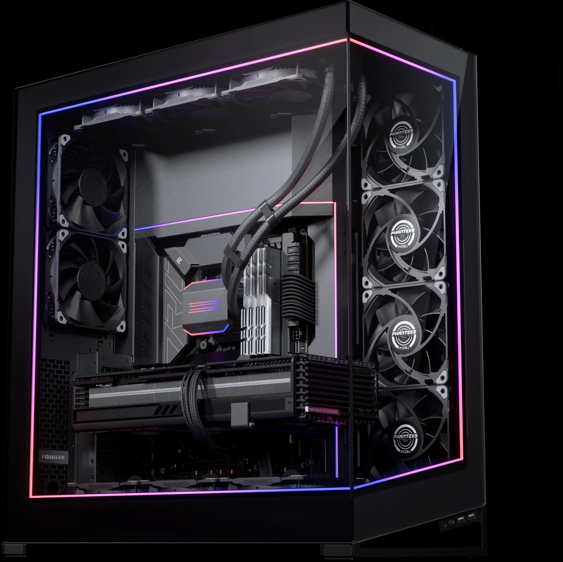 PHANTEKS NV7 Premium DRGB Kit, pre externý rám - čierna