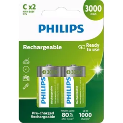 PHILIPS R14B2A300/10 Nabíjecí baterie, C, (2ks)