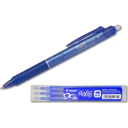 PILOT Roller FriXion Clicker 0,5 modrý + 3ks modrá náplň 0,5