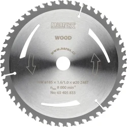 Pílový kotúč Narex 185 × 1,6/1,0 × 20 Z48T WOOD