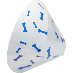 Plastový obojok Buster Bone modrý 30cm