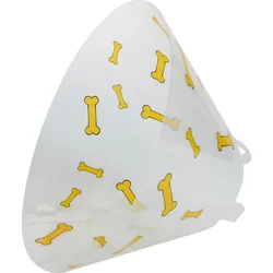 Plastový obojok Buster Bone žltý 20cm