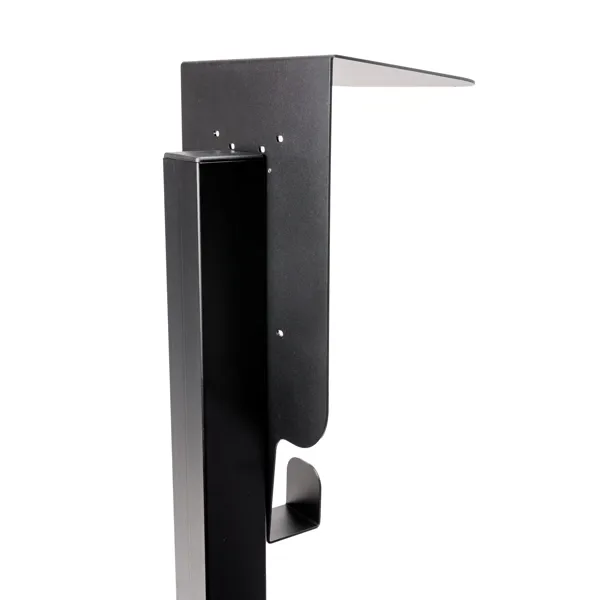 Platinet univerzální stojan se stříškou PEVSTANDUNI pro Wallboxy, pozink, držák kabelu, 130cm, černá