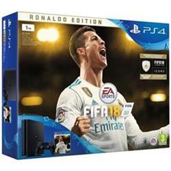 PlayStation 4 Slim 1TB, černá + hra FIFA 18 Ronaldo Edition