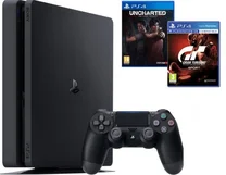 PlayStation 4 Slim 1TB, černá + hra GT Sport + UTLL + druhý DS4