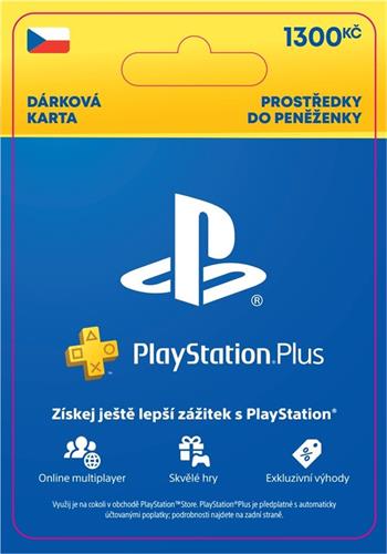PlayStation dárková karta - kredit 1300 Kč