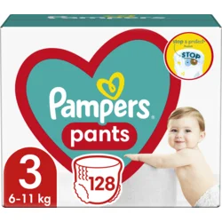 Plienky Pampers Pants Veľkosť 3, 128 ks, 6kg-11kg