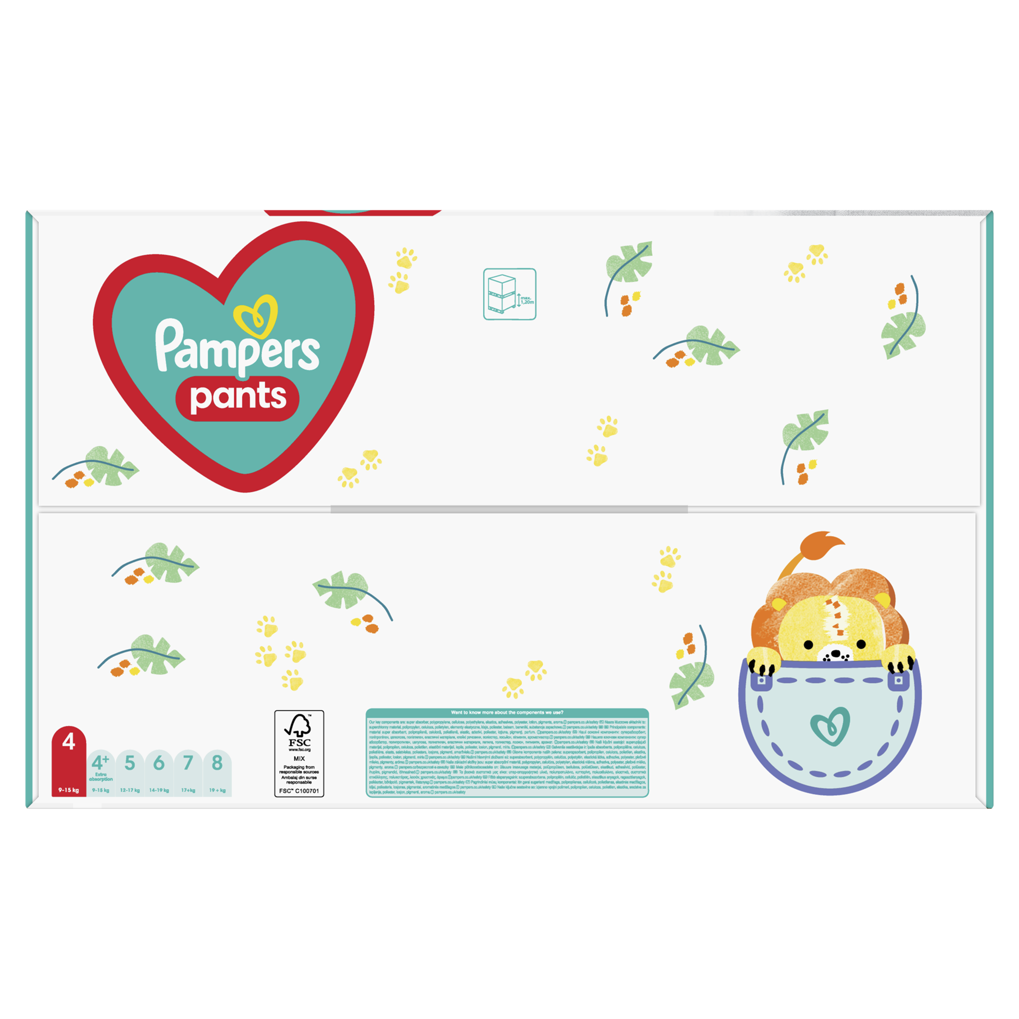 Plienky Pampers Pants Veľkosť 4, 108ks, 9kg-15kg