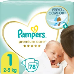 Plienky Pampers Premium Care veľkosť 1, 2kg-5kg, 78ks